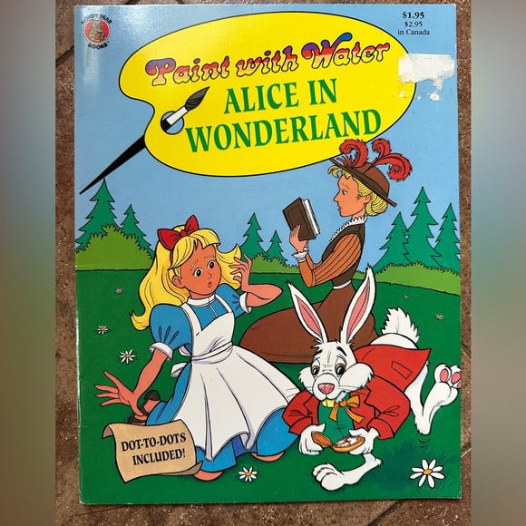 Vintage 1994 Alice in Wonderland Paint with water & dot to dot new unused - Picture 1 of 11